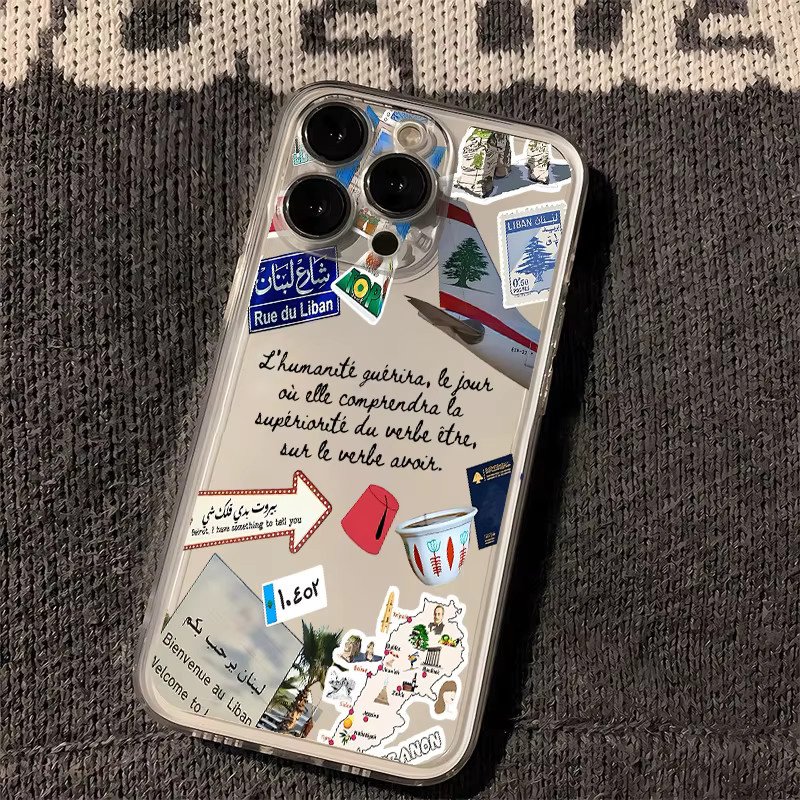 Transparente Handyhülle mit Libanon-Kultur-Design für iPhone 11 bis iPhone 17 Pro Max und Mini Modelle - Bild 2