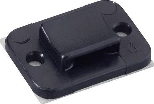 HellermannTyton Befestigungssockel TY3G1S-W-C1 in Schwarz, selbstklebend und schraubbar, UV-stabilisiert und witterungsbeständig - Bild 1