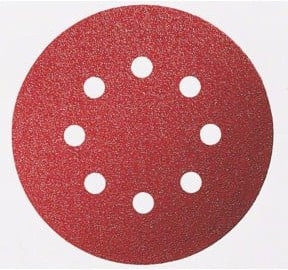 Bosch Schleifblatt C430 für Exzenterschleifer, Durchmesser: 125 mm, 8 Löcher, Klettverschluss, Farbe: Rot - Bild 1