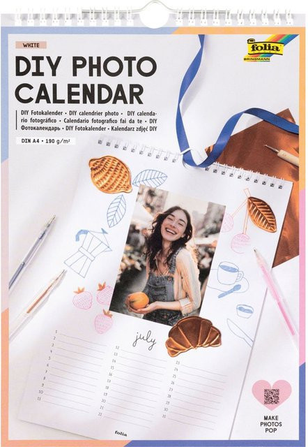DIY Fotokalender White in DIN A4 mit monatlicher Ansicht von folia - Bild 1