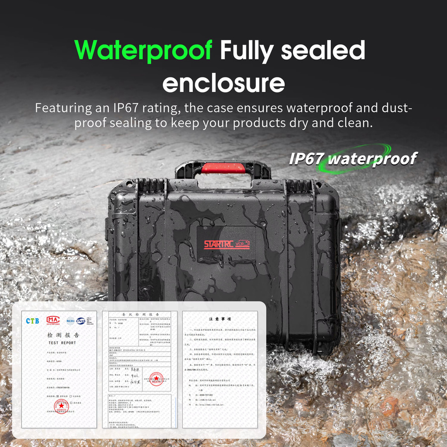 STARTRC VCR Wasserdichte Hartschalen-Tragetasche für Insta360 X5 Zubehör in Schwarz - Bild 4