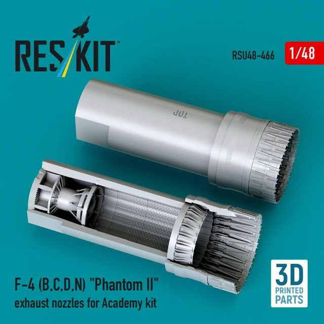 ResKit Models F-4 Phantom II exhaust nozzles, 3D Printed - Bild 1