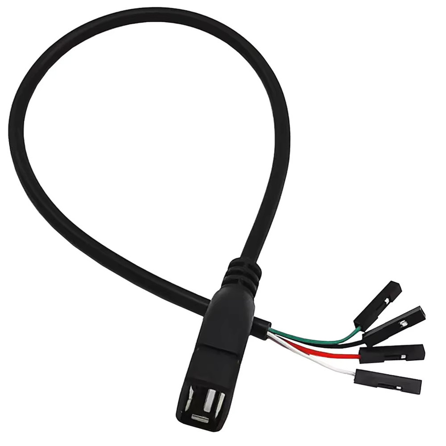 BSN USB 2.0 Dupont Extender Kabel mit 4-Pin Motherboard Buchse auf USB-A Stecker und USB-C, Schwarz, Länge: 0,3 m - Bild 3