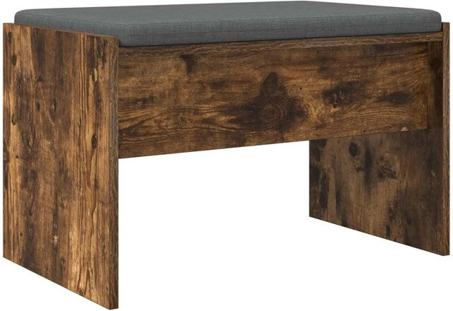 vidaXL Flurbank mit Kissen in Geräucherte Eiche, Farbe Braun, B/T/H: 63 x 38 x 40 cm - Bild 1