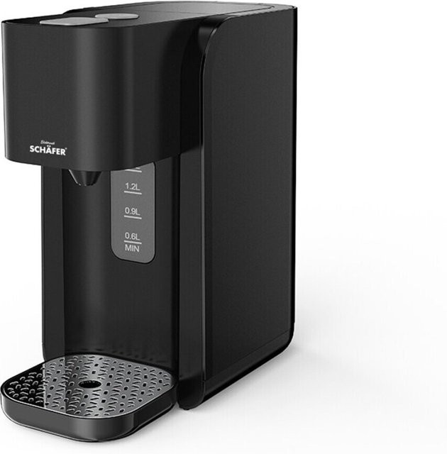 Heißwasserspender Schäfer Elektronik in Schwarz mit 1,5 l Fassungsvermögen, 2200 W Leistung, Wasserstandsanzeige und Trockengehschutz - Bild 1
