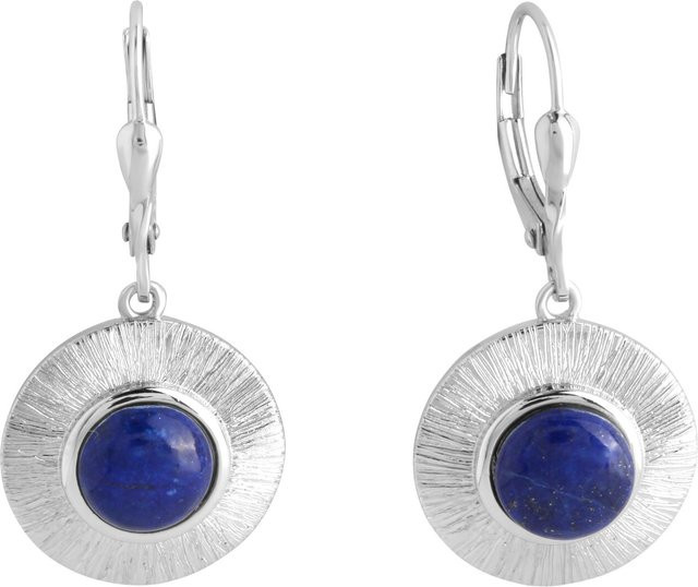 Zeeme Gemstones Ohrringe 925 Silber, rhodiniert, Lapis, Damen, 8 mm - Bild 1