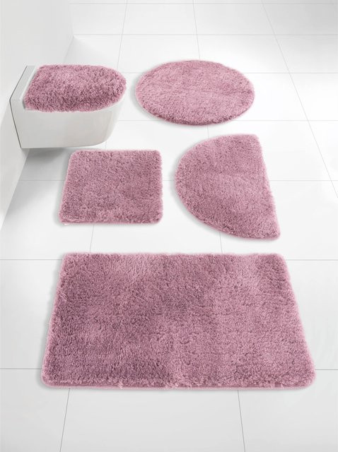 Badausstattung Heine Home Badgarnitur in Mauve aus Polyacryl, rutschhemmend und für Fußbodenheizung geeignet - Bild 1