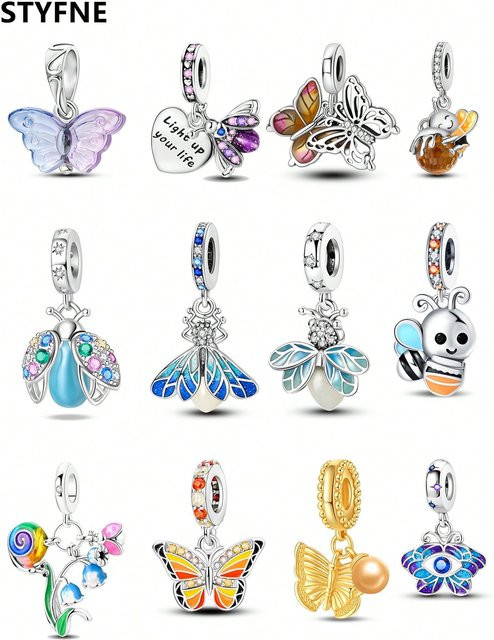 Charms Plata Schmetterlingsperlen, 925 Silber, Bunt, Damen - Bild 1