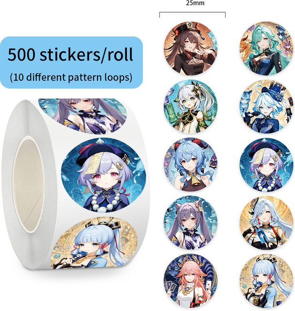 GOGOTU Genshin Impact Aufkleber, 500 Stück - Bild 1