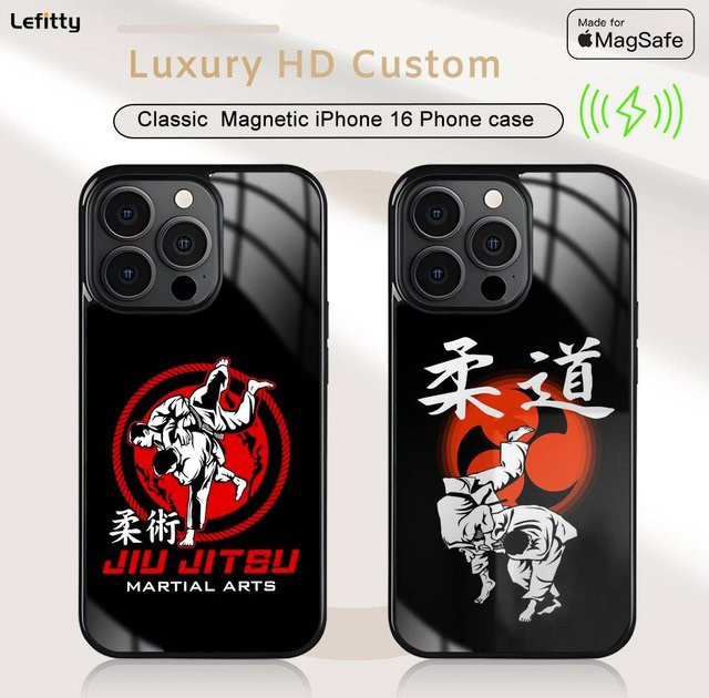 Judo I Love Judo MagSafe Handyhülle für iPhone 11 bis 16 Pro Max Plus Mini in Schwarz - Bild 1