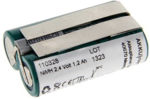 Akku Med Medizintechnik-Akku Ersatz für Eppendorf 4860 501.002, 2.4V, 1200 mAh, Multicolor - Bild 1