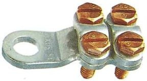 Klauke Ringkabelschuh 35-50qmm 586R/10 in Schwarz und Silber aus Messing - Bild 1