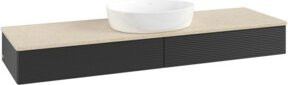 V&B Waschtischunterschrank Antao mit Frontstruktur in Blau, Wandmontage, B/T: 160 x 50 cm - Bild 1