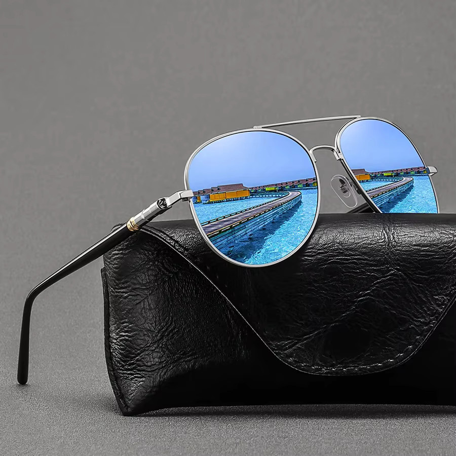 Sonnenbrille Aviator, Metall, Vollrand, Unisex, Schwarz - Bild 2