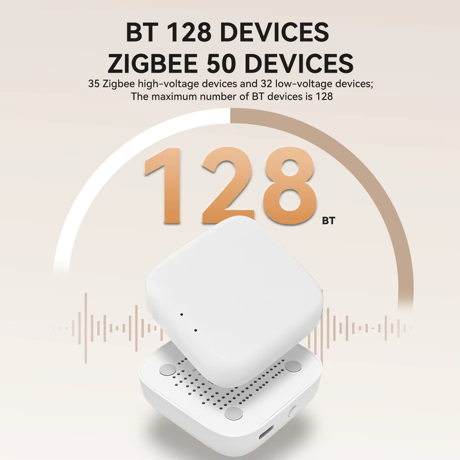 Tuya Multi-Mode Gateway Hub in Weiß für Smart Home Automation mit Bluetooth und Zigbee via Smart Life App, kompatibel mit Alexa und Google Home - Bild 4
