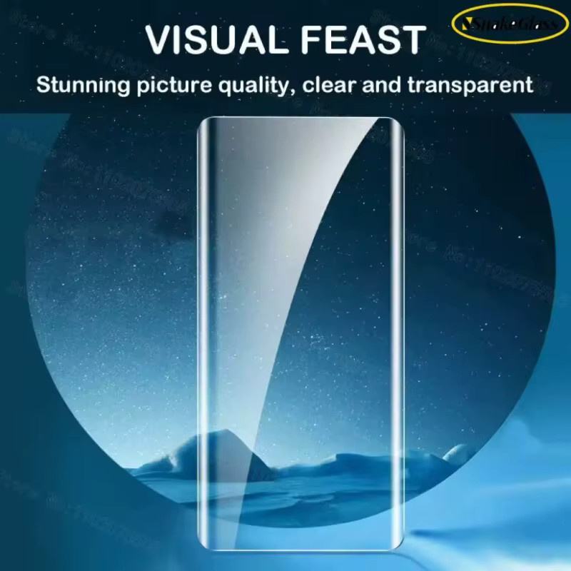 UV-gehärteter Glasfilm Displayschutz für Samsung Galaxy S24 S23 S22 S21 S20 Ultra Plus und Note 20 10 9 8 Ultra, transparent - Bild 2