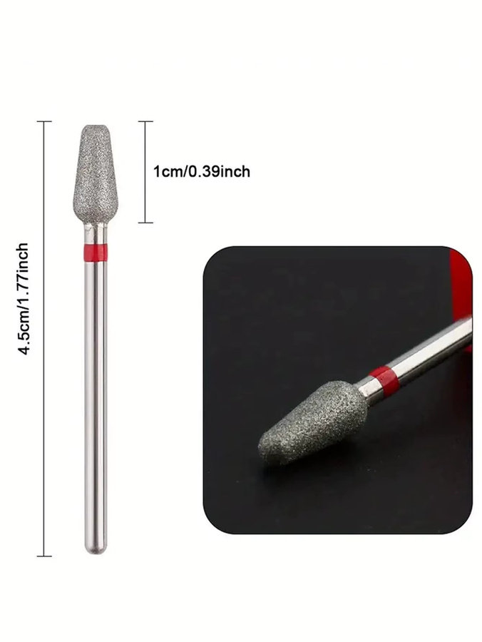 NotNoot Diamant Nagel Bohrer Bits, Hartmetall Konisch, 2 Stück - Bild 2