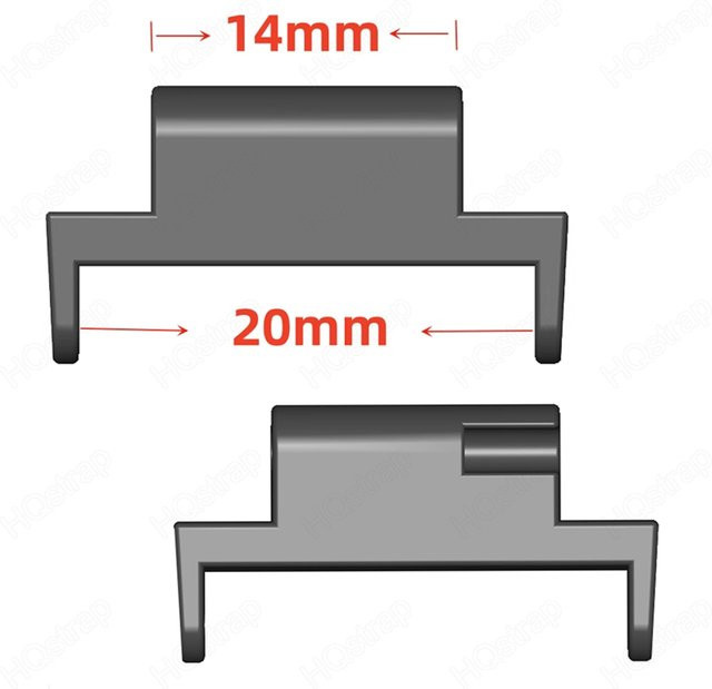 HQstrap Stecker für Huami Uhr 3, Kunststoff, Schwarz, 14mm bis 20mm - Bild 1