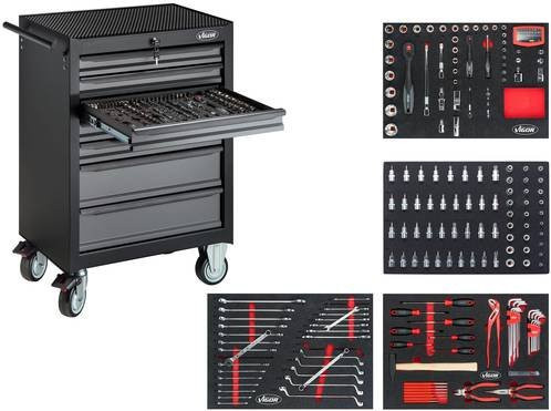 Vigour Werkstattwagen V2712N in Schwarz, B/H/T: 45,0 x 61,0 x 39,8 cm - Bild 1