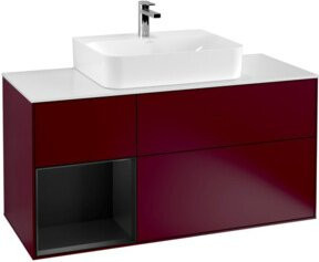 V&B Waschtischunterschrank Finion mit Wandbeleuchtung, Farbe: Weiß, Breite: 120 cm, Tiefe: 50,1 cm, Höhe: 50,1 cm - Bild 1