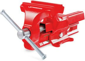 Rothenberger Parallelschraubstock in Rot mit einer Backenbreite von 120 mm aus Stahl - Bild 1