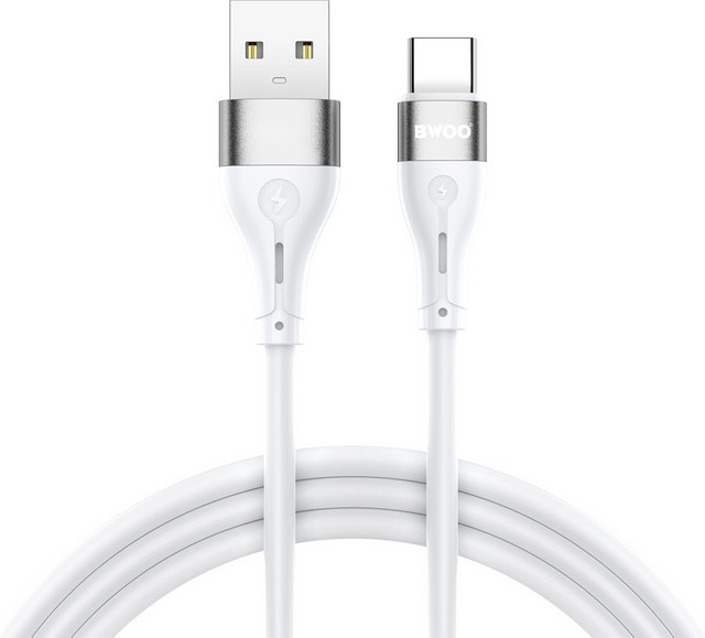 BWOO X280C Daten- und Ladekabel USB-A auf USB-C, 15W, 1m, Weiß - Bild 1