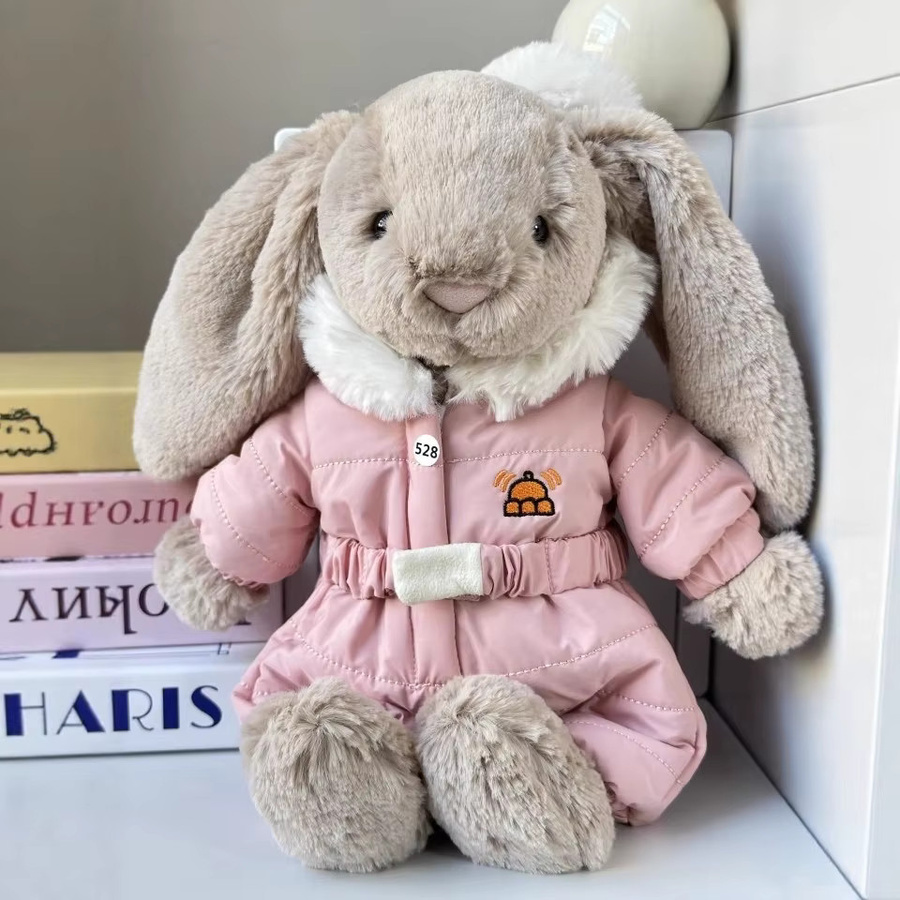 XUYUAN Bonnie Kaninchen Ornament in Pink mit Skibekleidung als Schreibtisch- und Raumdekoration, Höhe: 23 cm, Breite: 23 cm, Tiefe: 23 cm - Bild 2