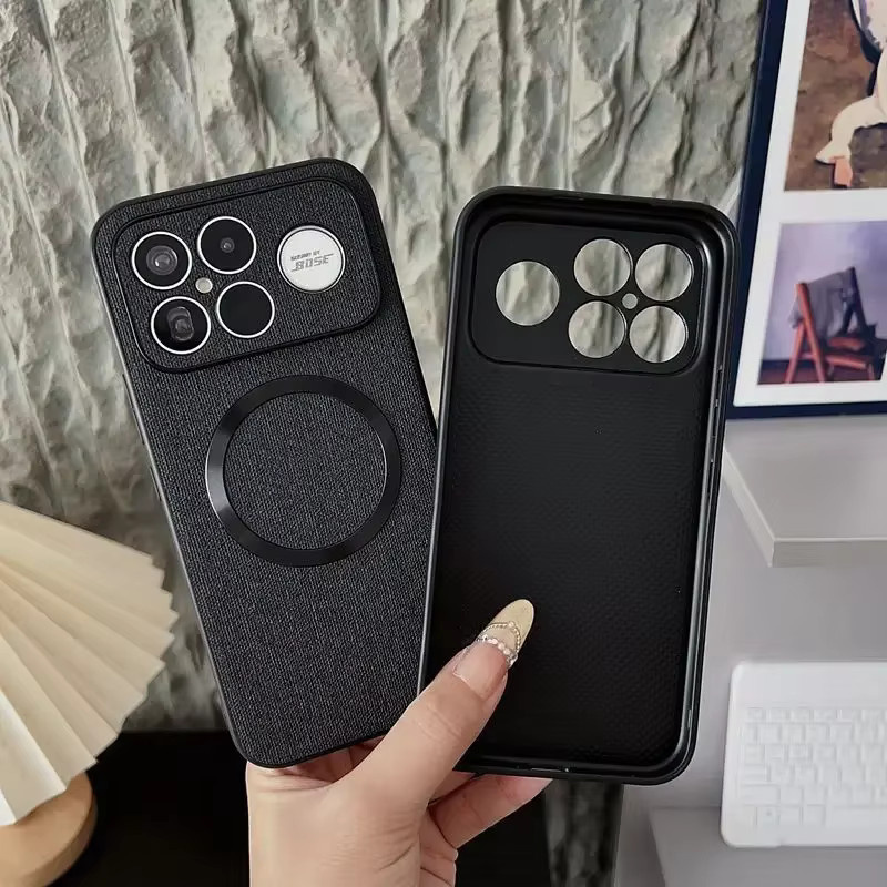 Xiaomi Magnetische Handyhülle aus Stoffgewebe für POCO F8 Ultra, POCO F8 Pro und POCO F7 in Gelb mit Wireless Charge und Stoßschutz - Bild 2