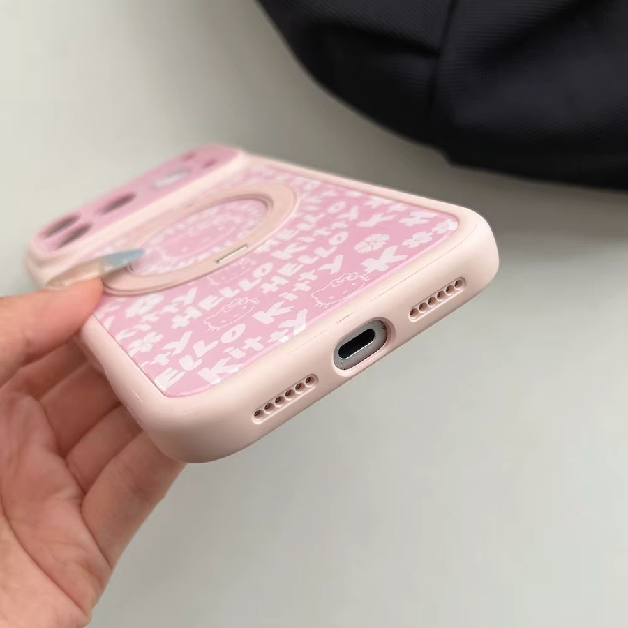Sanrio Hello Kitty Handyhülle mit 360 Grad drehbarer Ringhalterung für iPhone 17 16 15 14 13 Pro Max - Bild 4