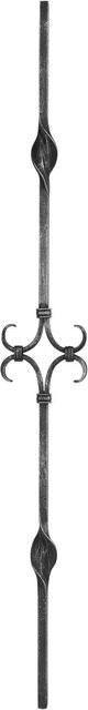 FeNau Zierstab aus Schmiedeeisen mit Ornament, Schwarz, B/T/H: 1,2 x 1,2 x 90 cm - Bild 1
