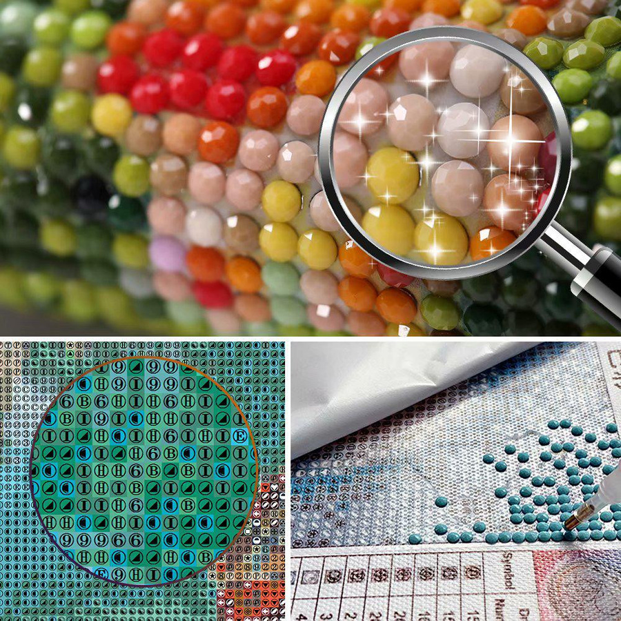 DIY Diamantmalerei Schmetterling und Mädchen mit Strass-Effekt, Mosaik-Stickerei-Set für Home Decor, B/H: 20 x 30 cm, Multicolor - Bild 1