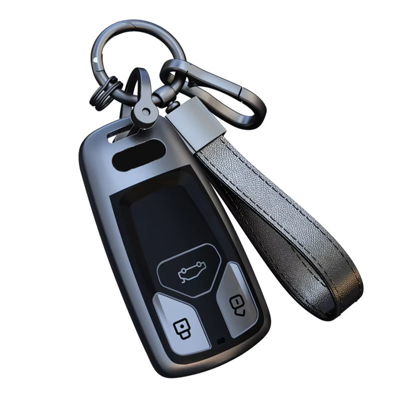 ICAR Autoschlüsselhülle mit Schlüsselanhänger für Audi A4 B9 A5 A6L A6 S4 S5 S7 8W Q7 4M Q5 TT TTS RS Coupe in Titangrau - Bild 6