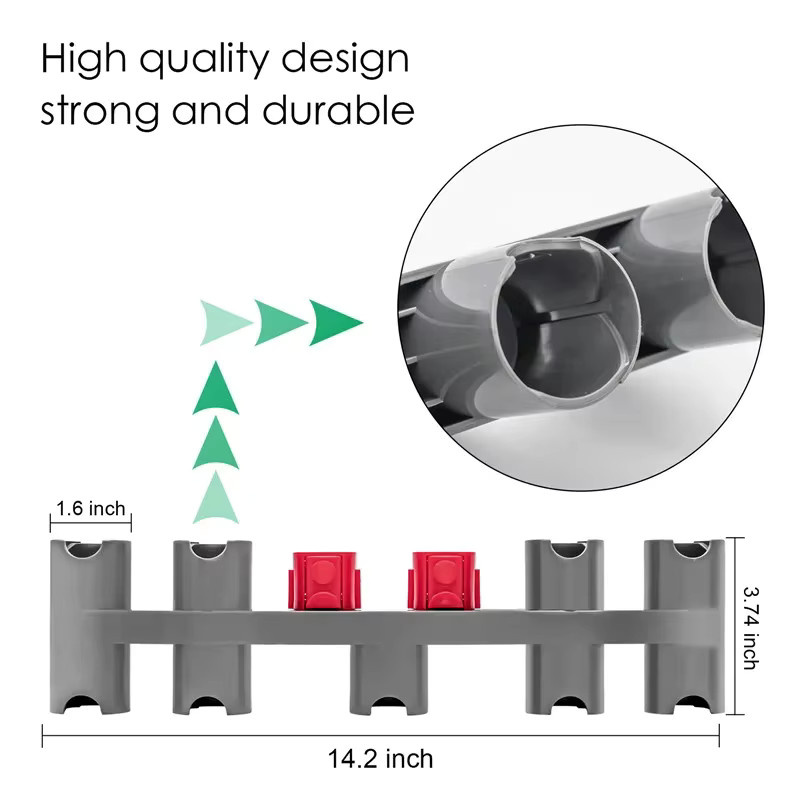 Dyson Staubsauger Wandhalterung für V7 V8 V10 V11 V15 in Grau zur Aufbewahrung von Zubehör und Bürsten - Bild 5