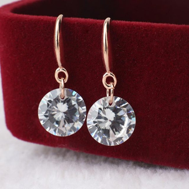 YIRAN Jewelry Hängeohrringe, Kupfer, Zirkonia, Schwarz, Damen - Bild 1