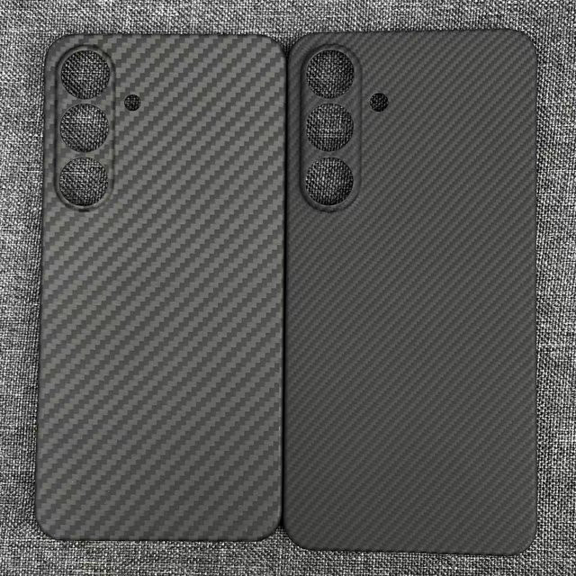 Ultradünne Business-Handyhülle aus Kevlar-Aramid-Kohlefaser für Samsung Galaxy S25 FE in Schwarz mit Kameraschutz und stoßfester Abdeckung - Bild 1