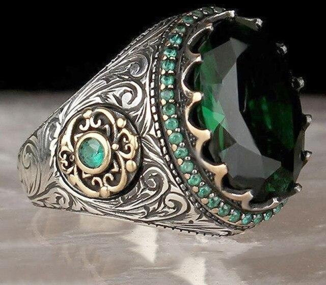 Ring Türkisperlenring, Zinklegierung, Silber, Zirkonia, Perle, Unisex - Bild 1