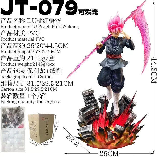 Jt Studio Toys Dragon Ball Zamasu Goku Black, Actionfigur, 1/6 Maßstab, 44cm - Bild 1