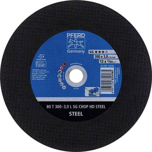 PFERD Trennscheibe SG CHOP HD STEEL für Stahl, Durchmesser: 300 mm, Dicke: 30 mm, Bohrung: 25,4 mm, Farbe: Schwarz - Bild 1