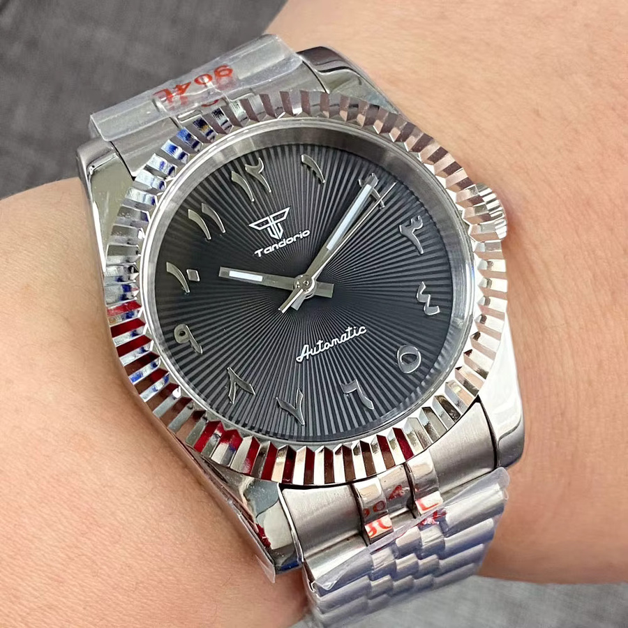 Tandorio Armbanduhr Automatik, Edelstahl, Grün, Schwarz, Herren - Bild 2