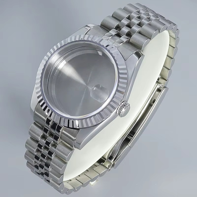 miaozhunke Uhrengehäuse Edelstahl, Silber, 36mm 39mm, Unisex - Bild 1