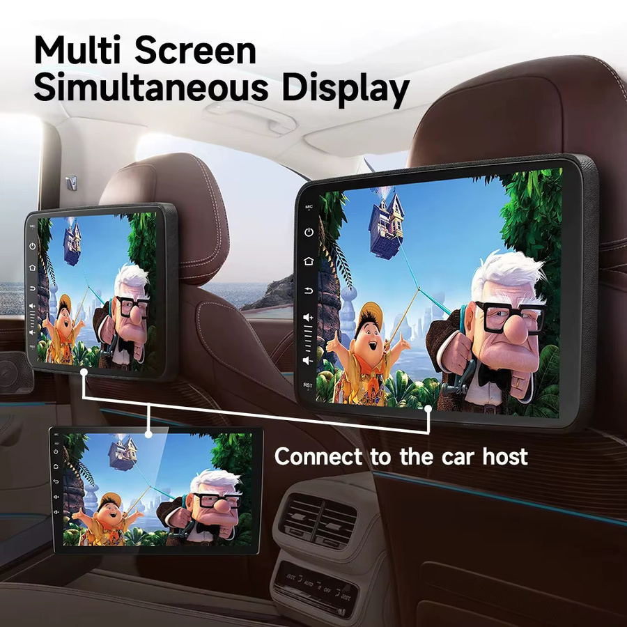 Jiuyin Touchscreen Auto Kopfstützen-Player mit IP-Bildschirm, WLAN, Bluetooth, FM und Airplay, Schwarz - Bild 6