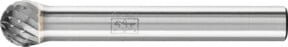 PFERD TOOLS Hartmetall Frässtift Kugel KUD silber Ø 08x07 mm Schaft-Ø 6 mm Z4 universal mittel fein - Bild 1