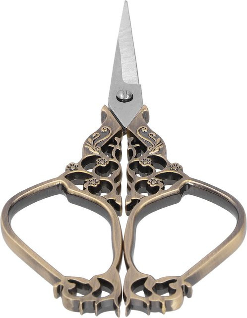 Igeteck Vintage Nähschere für Stickerei und Handarbeit aus Edelstahl in Bronze - Bild 1