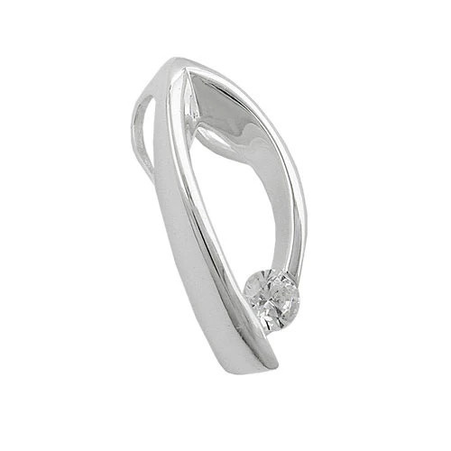 SIGO Anhänger oval, 925 Silber, Zirkonia - Bild 1