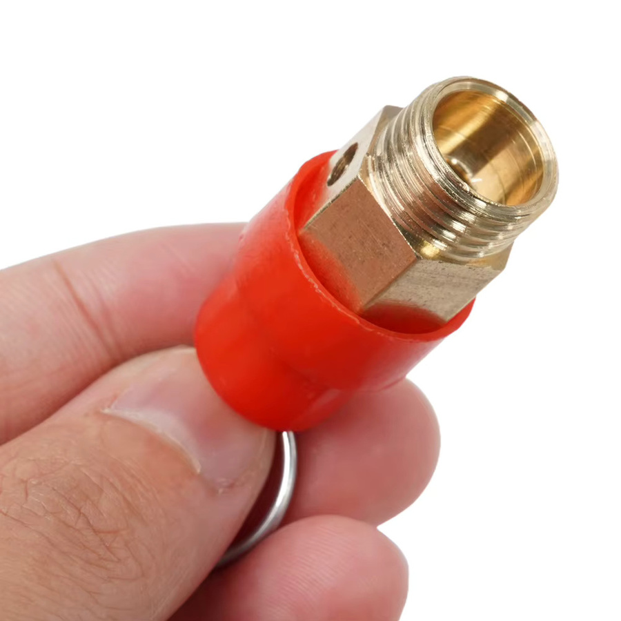 DAZZLEEX Sicherheitsventil aus Messing für Luftkompressoren und Luftpumpen, Farbe: Gold, 120psi - Bild 3