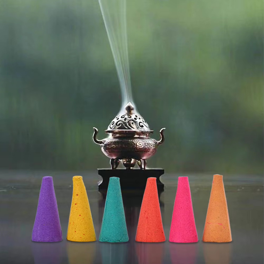 VKTECH Natürliche Weihrauchkegel Multi-Duft Set für Wasserfall-Rauchrückfluss in Mehrfarben - Bild 3