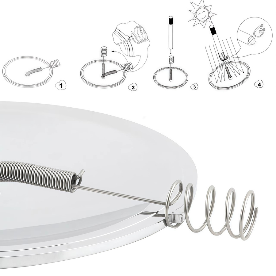 Soulbao Mini-Solar-Fokuszünder, Lernspielzeug, Metall, Silber - Bild 5