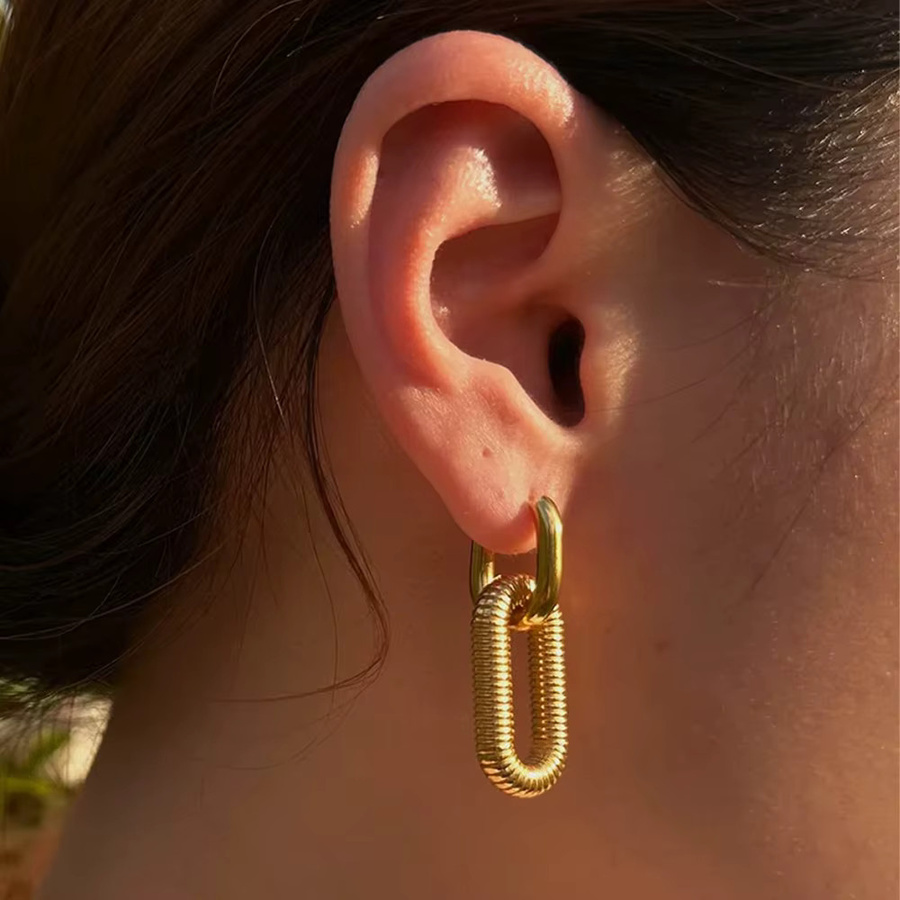 EMANCO Ohrringe, Edelstahl, Gold, Damen - Bild 3