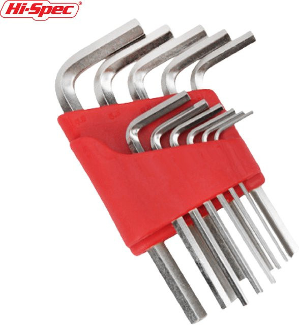 Hi-Spec Metrisches Inbusschlüssel-Set in Silber, 11-teilig mit L-Schraubenschlüsseln - Bild 1