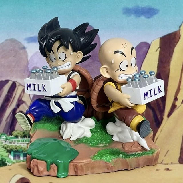 Bandai Dragon Ball Goku und Krillin Actionfiguren, PVC-Statue, 14,5 cm - Bild 1
